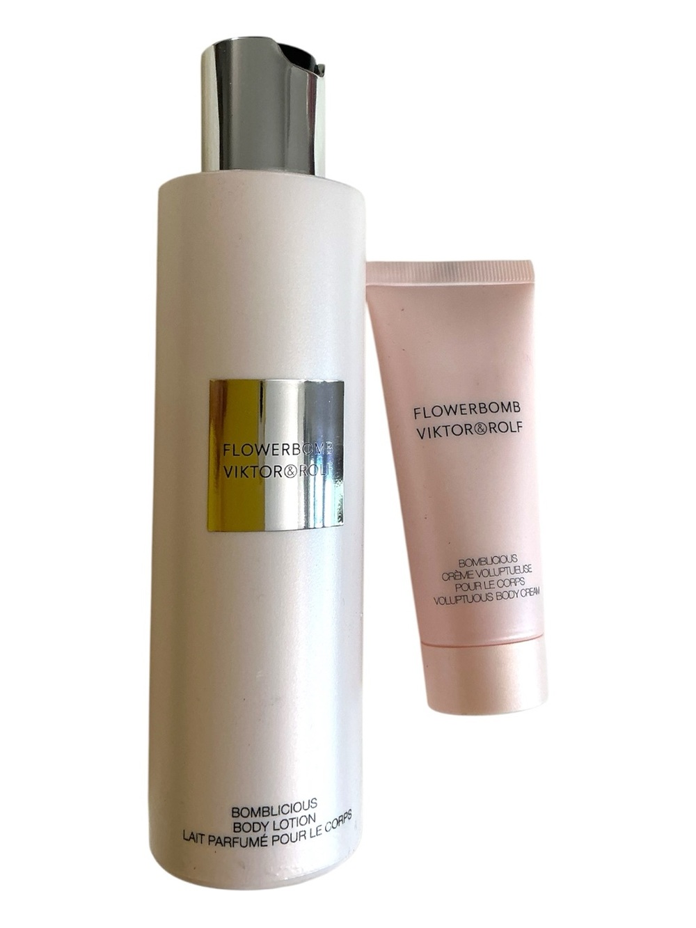 Viktor & Rolf Flowerbomb White and Light Pink Body Lotion Duo
